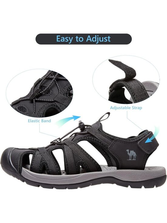 Men\'s Orange Closed Toe Outdoor Beach Hiking Rubber Waterproof Sport Sandals